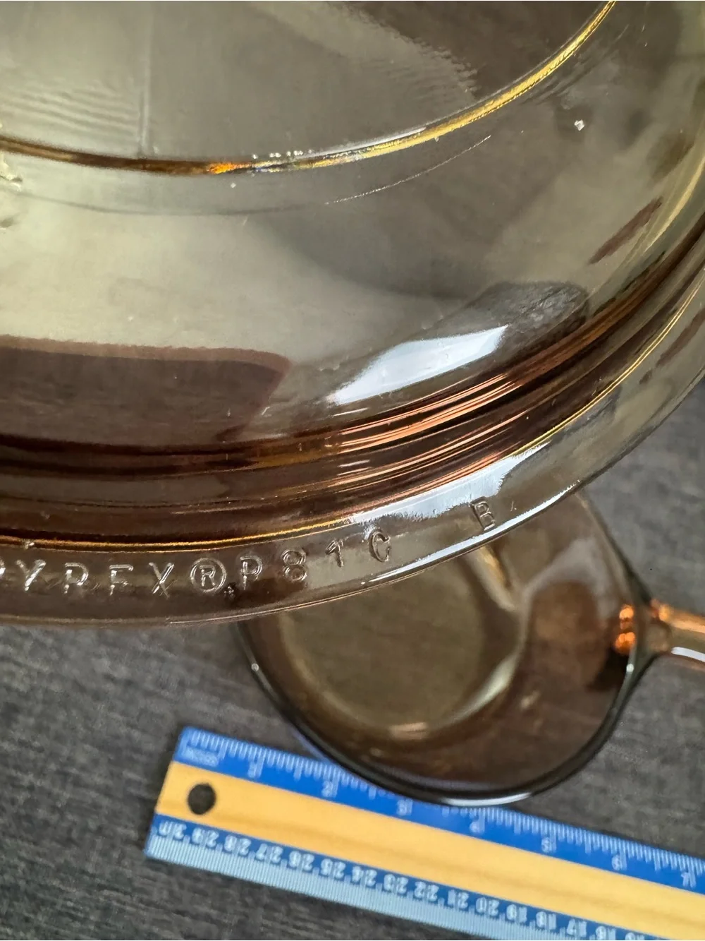Vtg Corning Vision Saucepan. 0.5L Amber with Lid Pyrex